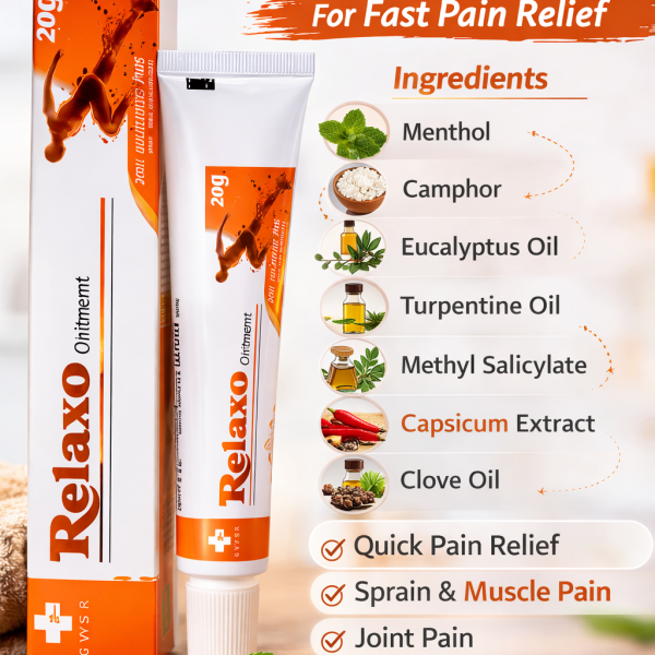 Relaxo Ointment for pain relief joint pain muscle pain herbal ointment